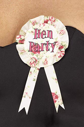 Smiffys 48052 Vintage Hen Party Rosette Fancy Dress Accessory Set, Multi-Colour, One Size