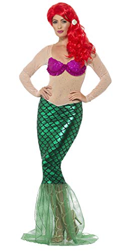 Smiffys Deluxe Sexy Mermaid Costume, Green, M - UK Size 12-14