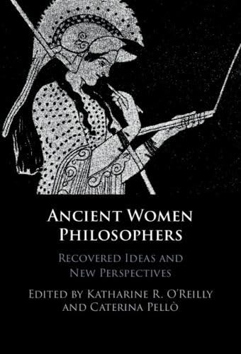 Book cover depicting a woman in classical attire, titled “Ancient Women Philosophers.”