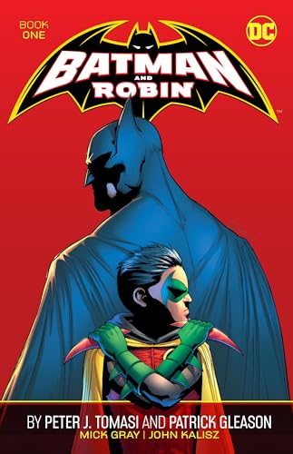 Batman and Robin comic book cover, featuring the heroes in silhouette.