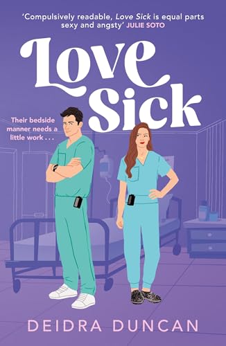 Book cover illustration featuring two medical professionals in scrubs standing in a hospital room.