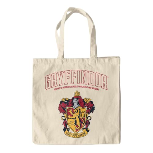 HARRY POTTER - GRYFFINDOR (UNISEX NATURAL TOTE BAG) ONE SIZE