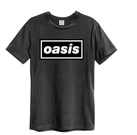 Amplified Oasis Logo T-Shirt (M) Charcoal