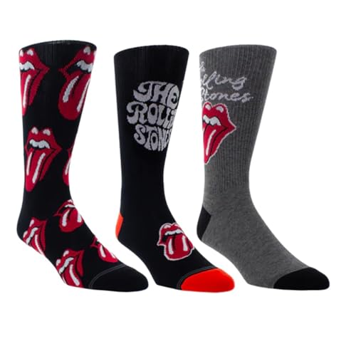 Rolling Stones Assorted Crew Socks 3 Pack (One Size)