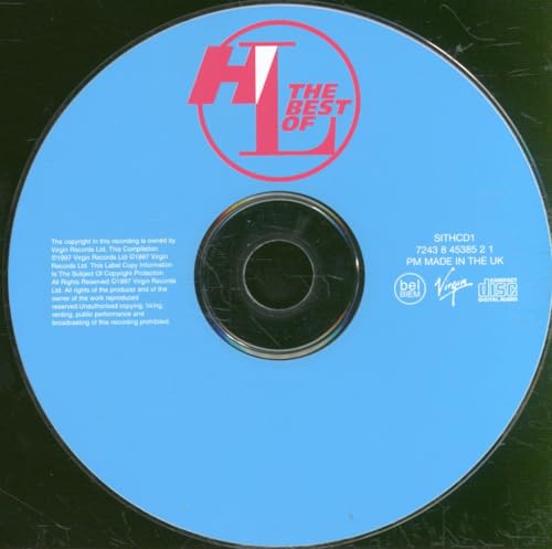 Blue CD with red "H" logo and "The Best Of" text, Virgin Records label.