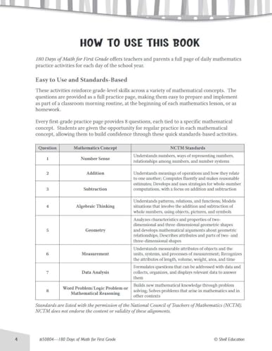 180 Days™: Math for First Grade : Practice, Assess, Diagnose