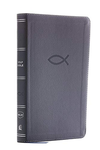 NKJV, Thinline Bible Youth Edition, Leathersoft, Gray, Red Letter Edition, Comfort Print: Holy Bible, New King James Version