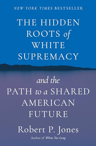 Book cover with white text over a blue sky and dark water horizon.