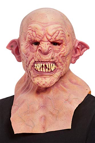Smiffys Deluxe Veined Demon Overhead & Neck Mask, Latex