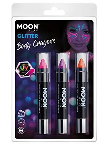 Moon Glow - Neon UV Glitter Body Crayons