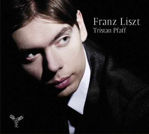 CD cover featuring pianist Tristan Pfaff in a dark, dramatic portrait.