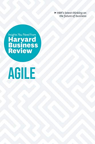 Book cover for "Agile" from Harvard Business Review with geometric pattern.
