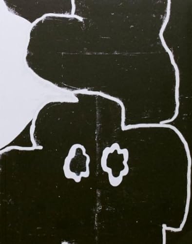 Black background with white outlines of shapes resembling a face with two eye holes.