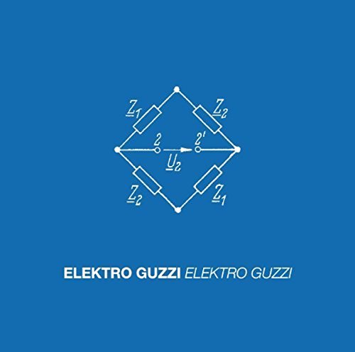 Blue CD cover with a white electrical circuit diagram and text.