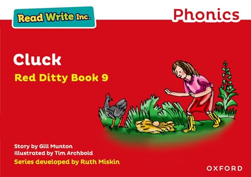 Book cover: girl, hen, and chicks in a green garden scene.