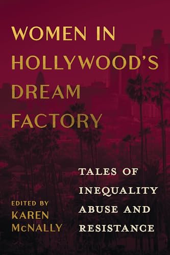 Book cover with gold text on a red background, depicting palm trees.