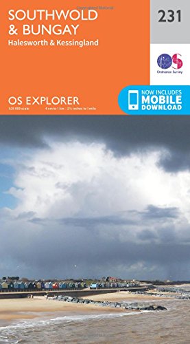 Southwold & Bungay Map | Halesworth & Kessingland | Ordnance Survey | OS Explorer Map 231 | England | Walks | Hiking | Maps | Adventure
