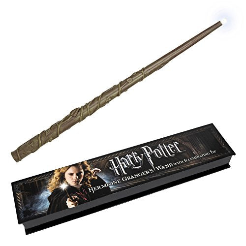 The Noble Collection Harry Potter Hermione Granger's Illuminating Wand - 15in (39cm) Light Up Wand - Officially Licensed Film Set Movie Props Wand Gifts