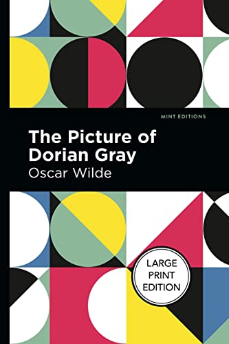 Book cover for "The Picture of Dorian Gray" with geometric shapes.
