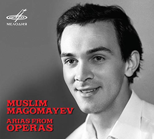 CD cover featuring a portrait of Muslim Magomayev and red text.