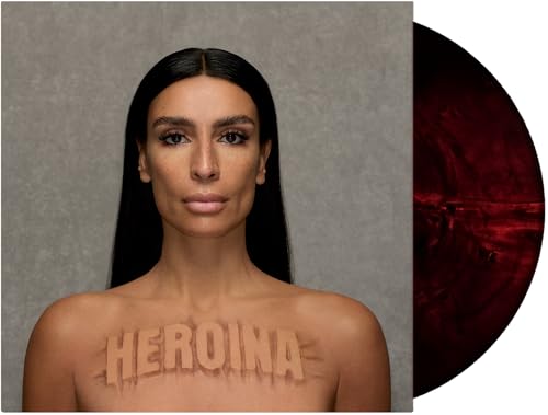 Sevdaliza portrait with “Heroina” text and a red vinyl record.