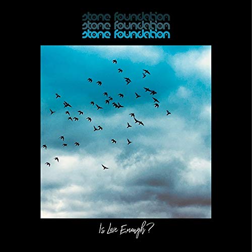 CD cover: blue sky with clouds and a flock of birds.