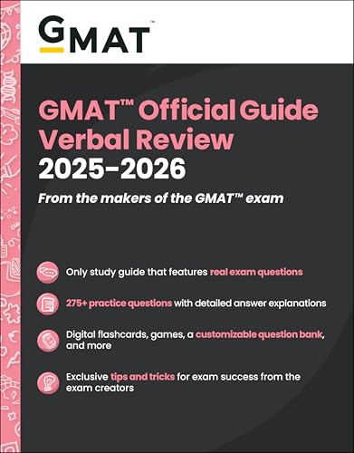 GMAT Official Guide Verbal Review 2025-2026 : Book + Online Question Bank