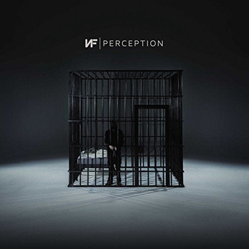NF's "Perception" album cover: a person inside a metal cage.
