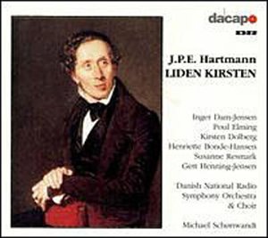 CD cover featuring a portrait of composer J.P.E. Hartmann and text.