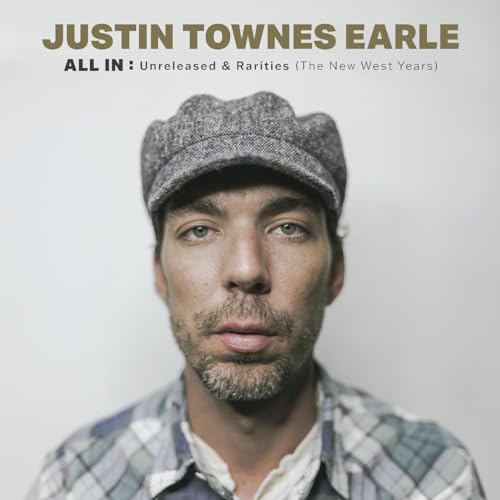 Justin Townes Earle portrait album cover, wearing a tweed cap.