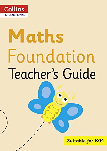 Collins Maths Foundation Teacher's Guide cover with a blue butterfly illustration.