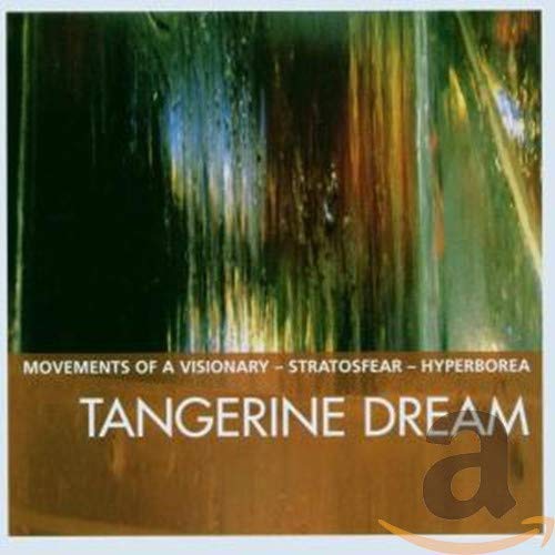 Tangerine Dream CD cover with abstract vertical green and orange streaks.