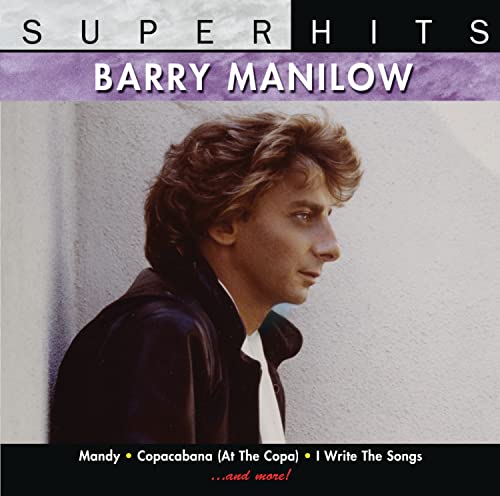 CD cover for Barry Manilow’s “Super Hits” featuring his portrait.