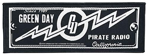 Green Day Pirate Radio Patch black-white