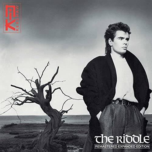 Nik Kershaw album cover, grayscale landscape with artist in jacket.