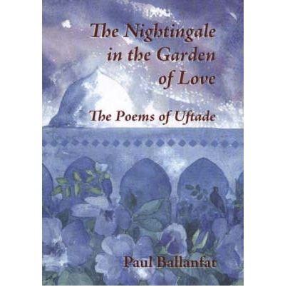 Book cover with floral design, featuring a nightingale bird in a serene garden setting.