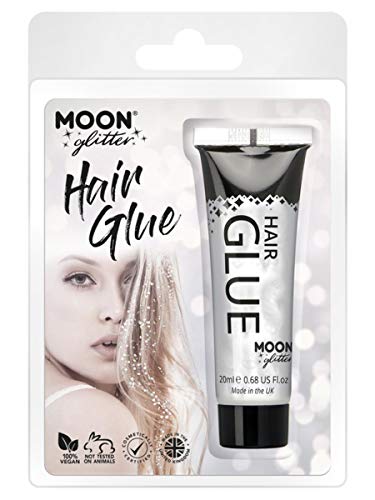 Smiffys Moon Glitter Hair Glue, Clear