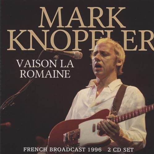 Mark Knopfler playing a red electric guitar on album cover.