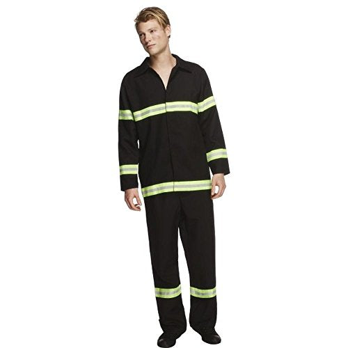 Fever Adult men's Fireman Costume, Jacket and trousers, Uniforms, Size M, 31693