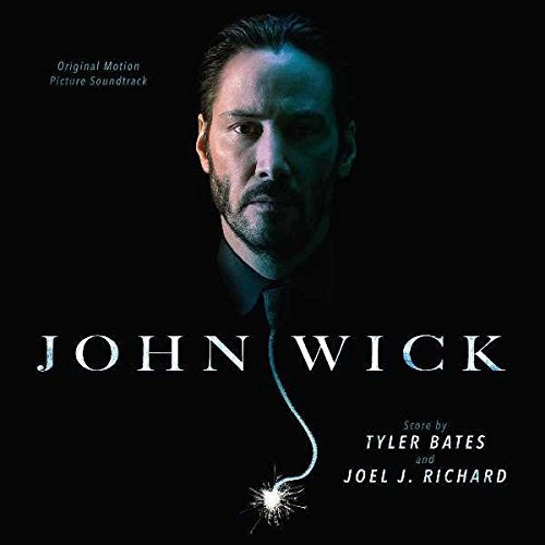 CD cover for "John Wick" soundtrack featuring Keanu Reeves’ portrait.