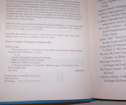 Practicing Greatness: 7 Disciplines of Extraordinary Spiritual Leaders