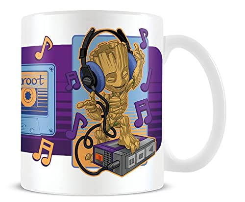 Pyramid International Guardians of The Galaxy Mug in Presentation Gift Box (Groot Cassette Design) 11oz Ceramic Mug - Official Merchandise[CASSETTE]