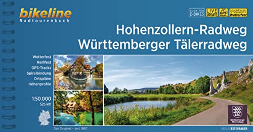 Hohenzollern-Radweg Württemberger Tälerradweg: 1:50.000, 542 km, wetterfest/reißfest, GPS-Tracks Download, LiveUpdate