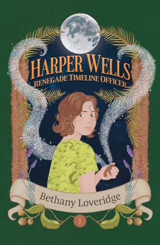 Book cover: woman with curly hair, ornate frame, dark background.