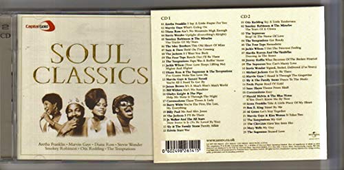 CD case for “Capital Gold Soul Classics” with artist photos and tracklist.