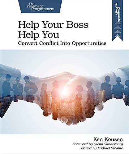 Book cover: “Help Your Boss Help You” with blurred figures shaking hands.