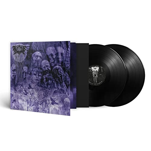 Xasthur vinyl record with ghostly cover art and black discs.