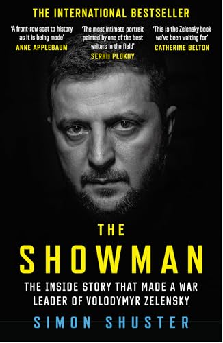 Book cover featuring a black and white close-up portrait of Volodymyr Zelensky.