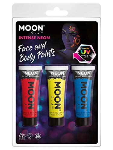 Moon Glow Intense Neon UV Face Paint Red