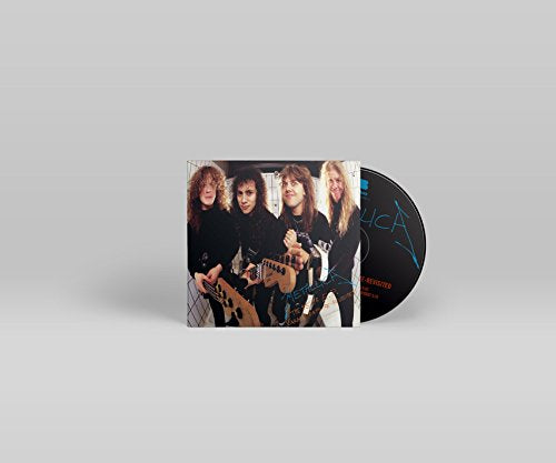 Metallica’s “Garage Days Re-revisited” CD case and disc, featuring the band members.